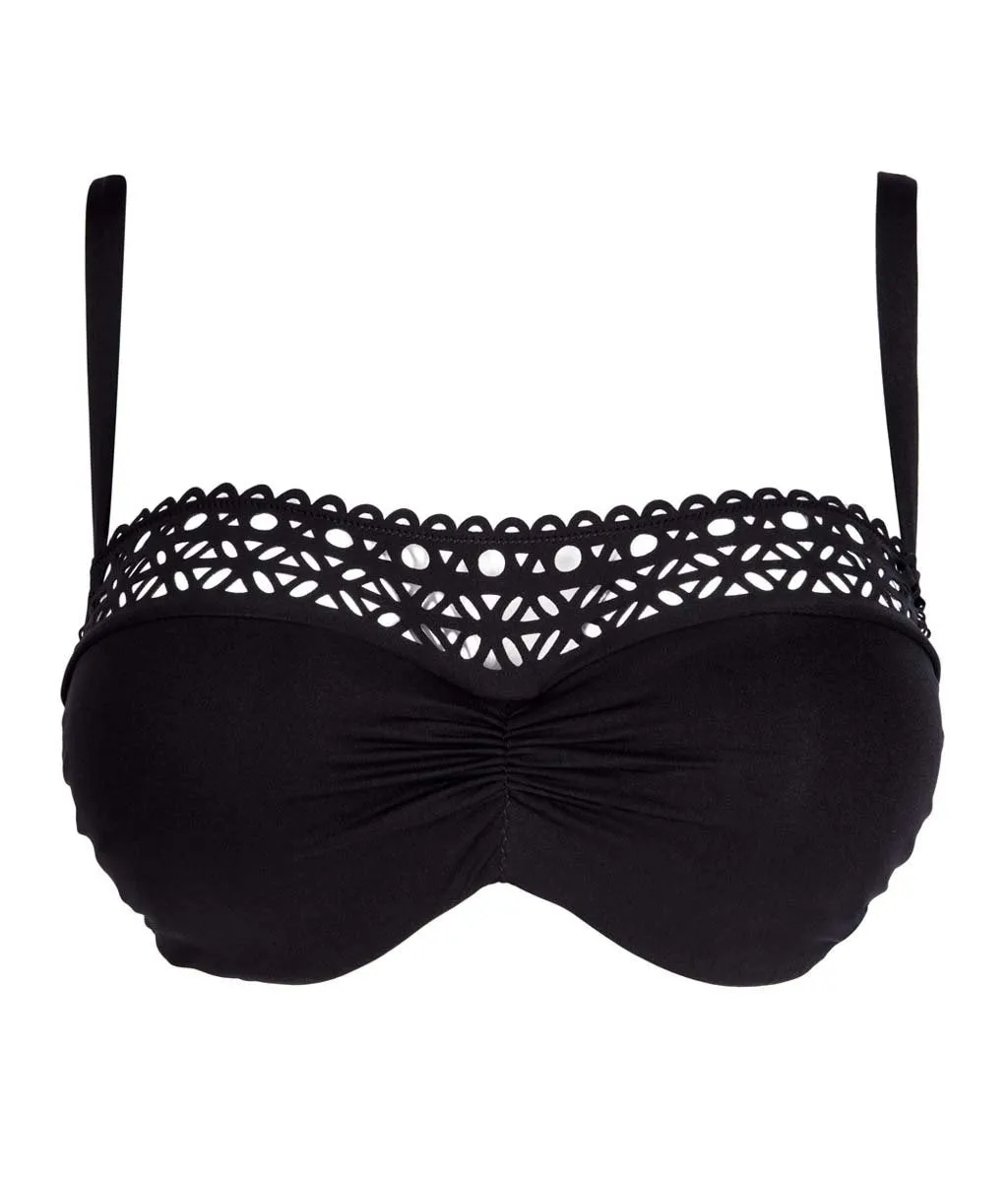 Lise Charmel 'Ajourage Couture' (Black) Underwired Bandeau Bikini Bra