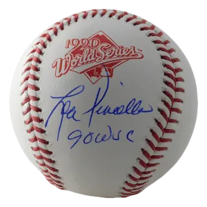 Lou Piniella Autographed 1990 World Series Rawlings Official Major League Baseball (PSA) w/ W.S. Champs Inscription