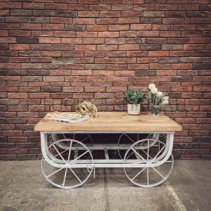 Low Cart wheel table