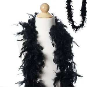 Lush Chandelle Turkey Boas - Black 2 Yards