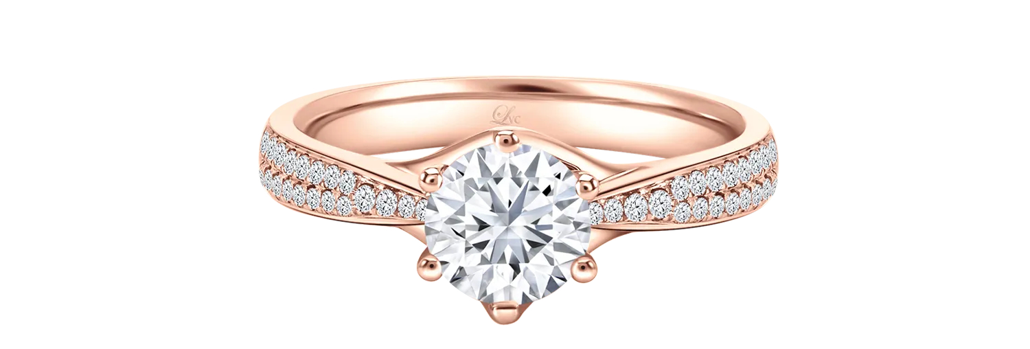 LVC Precieux Endear Diamond Ring in 6 prongs