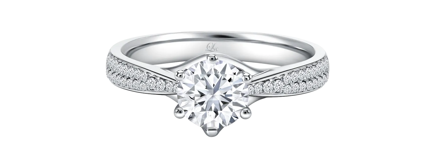 LVC Precieux Endear Diamond Ring in 6 prongs