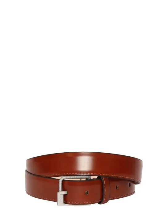 Maison Margiela   30mm Brushed calfskin leather belt 