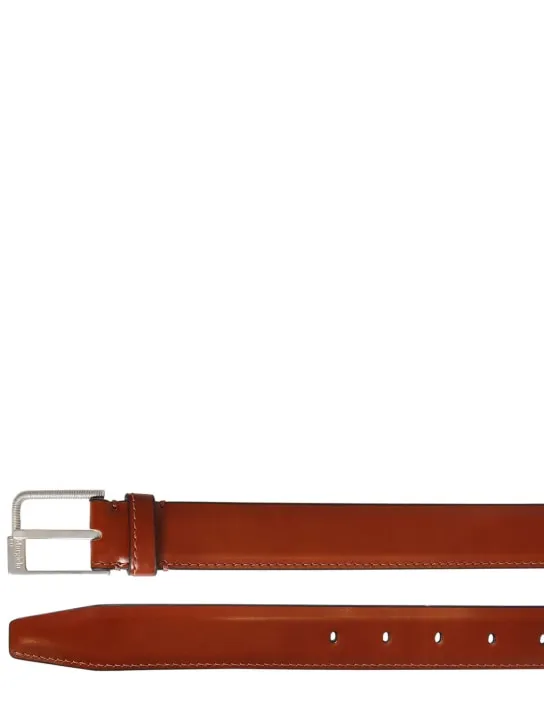 Maison Margiela   30mm Brushed calfskin leather belt 