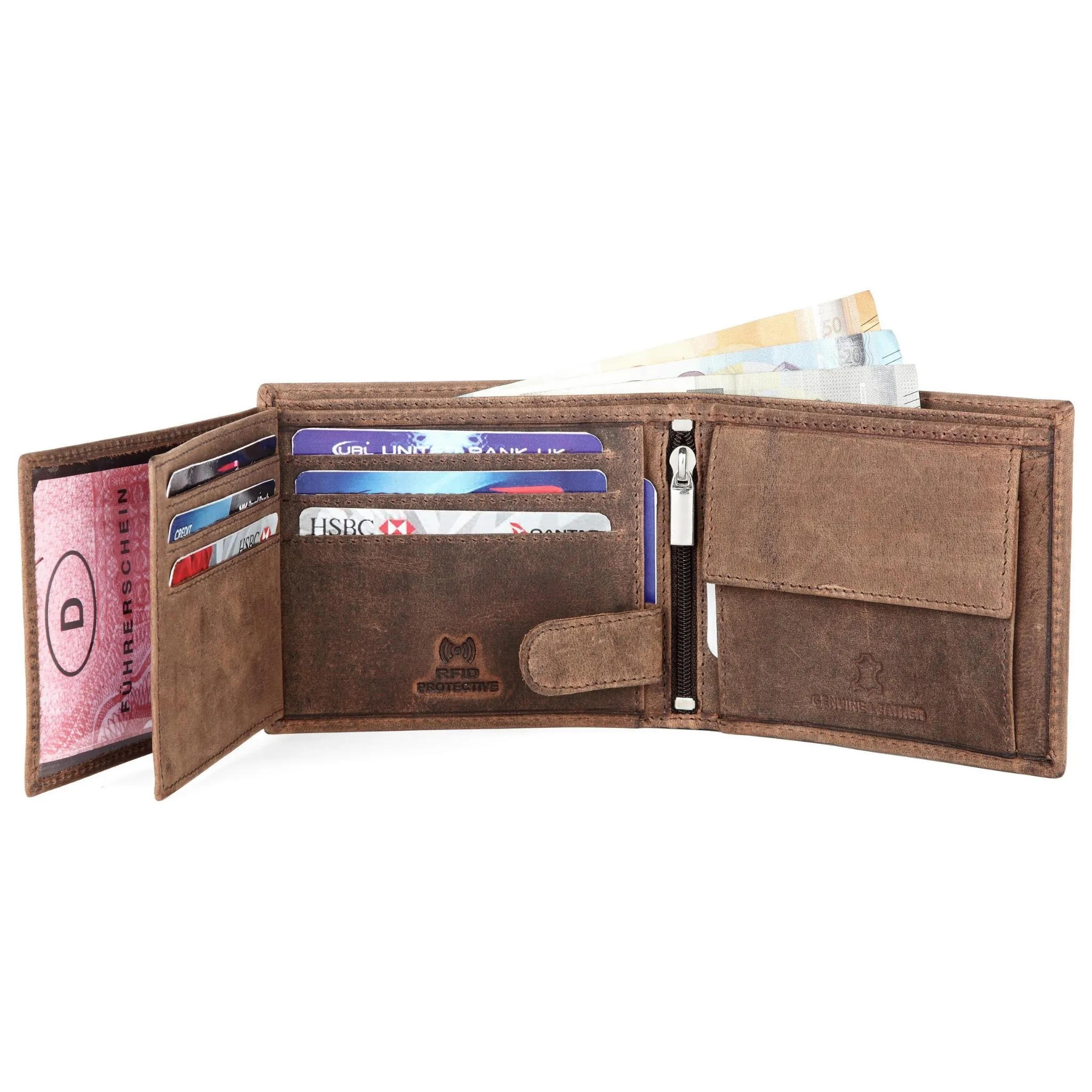 MARCUS RFID Protected Leather Wallet for Men