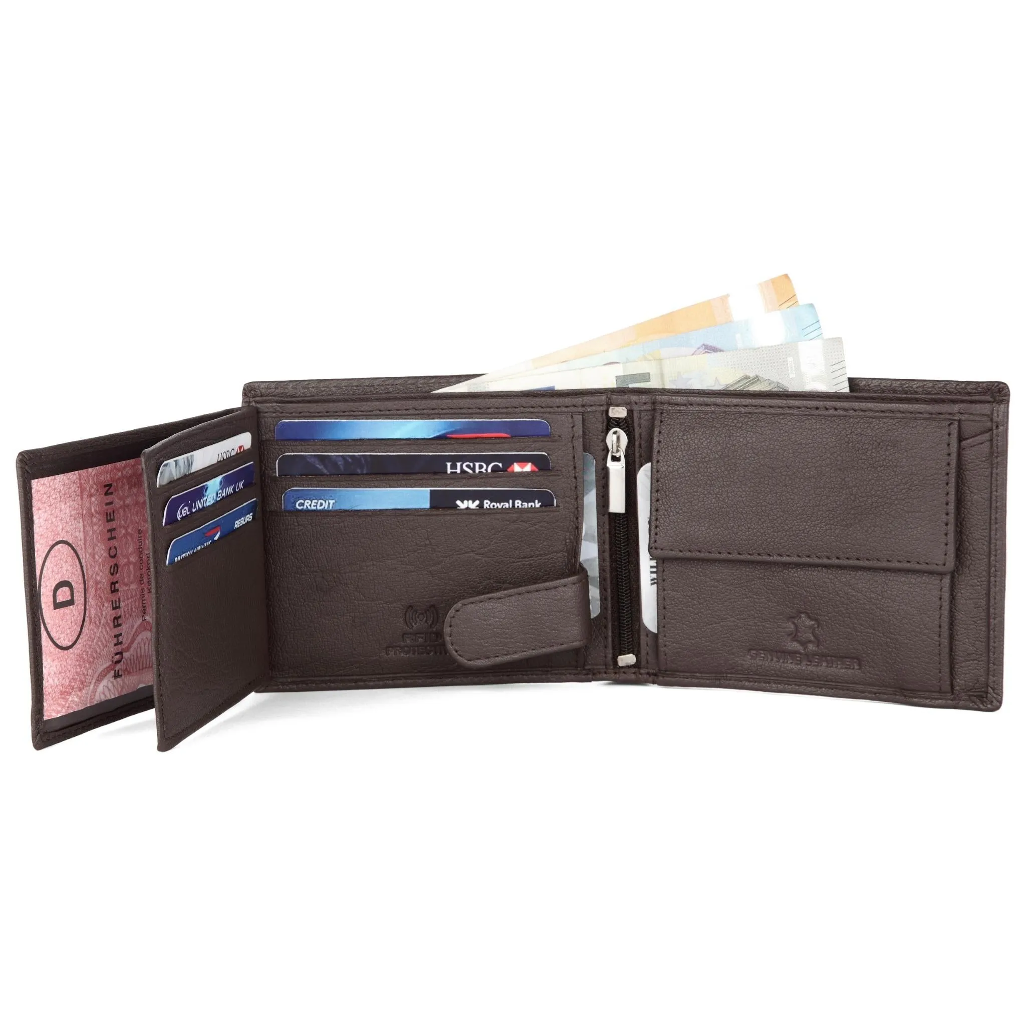 MARCUS RFID Protected Leather Wallet for Men