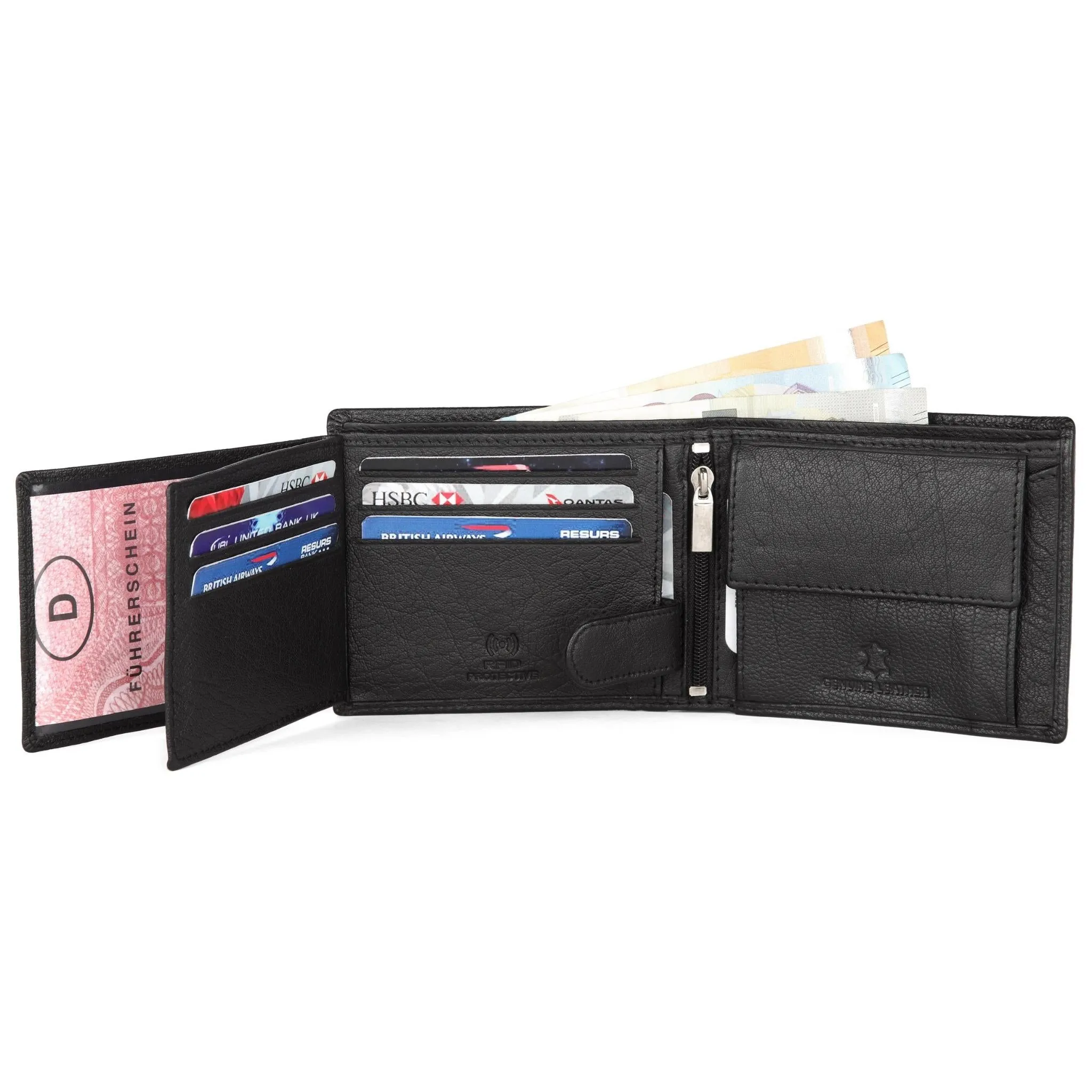 MARCUS RFID Protected Leather Wallet for Men