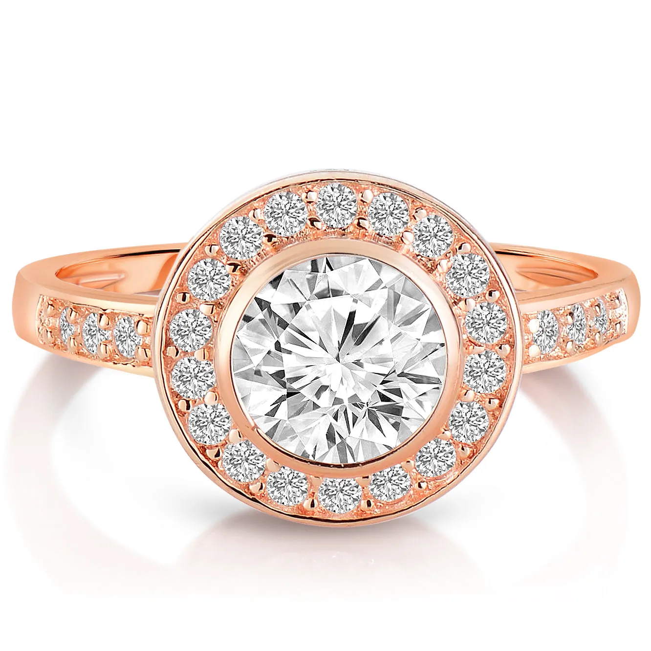 Marie Chunky Solitaire Rose Gold Engagement Ring