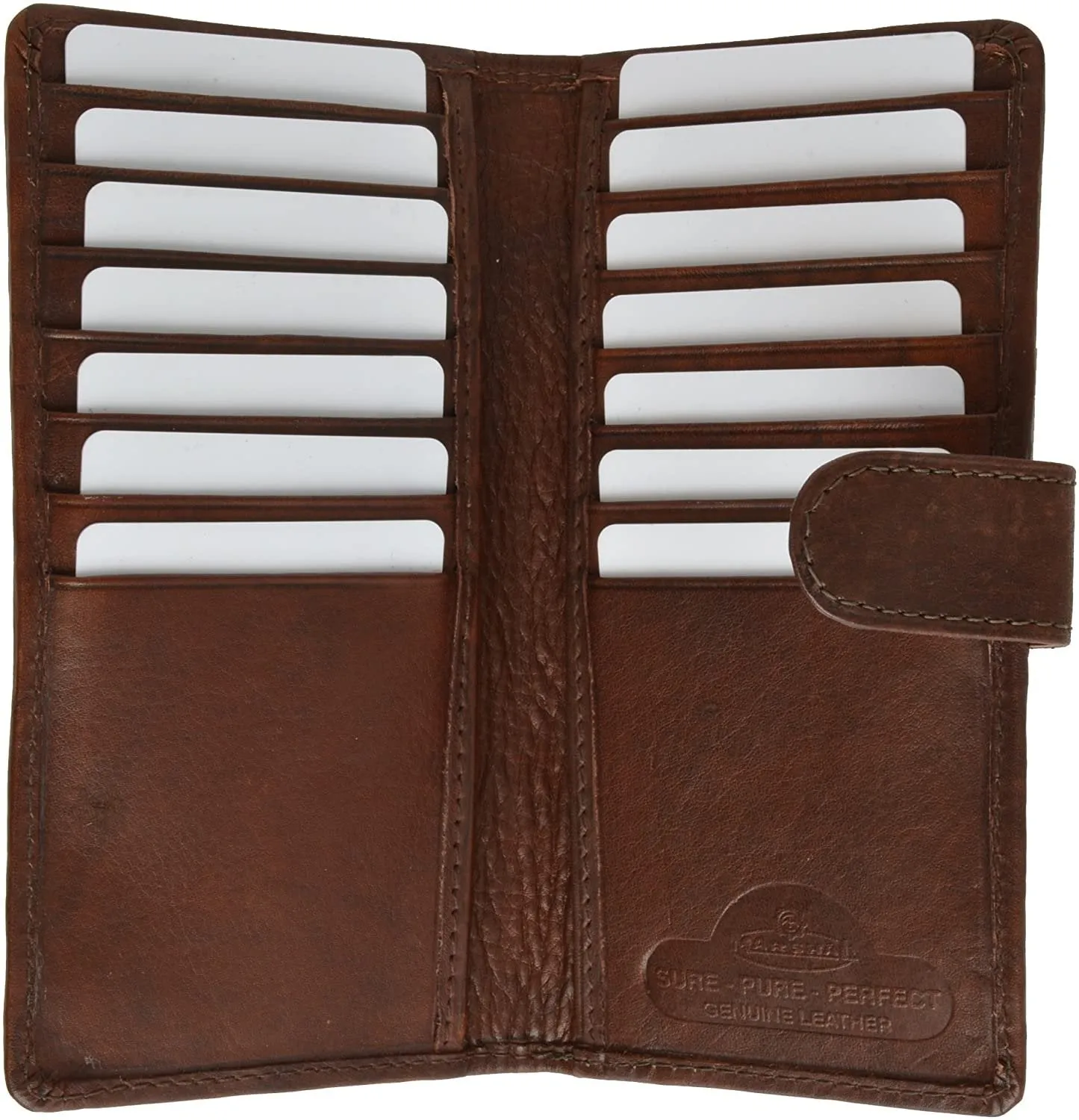 Marshal Womens Checkbook Cover Credit Card Slots Secure by Button Closure