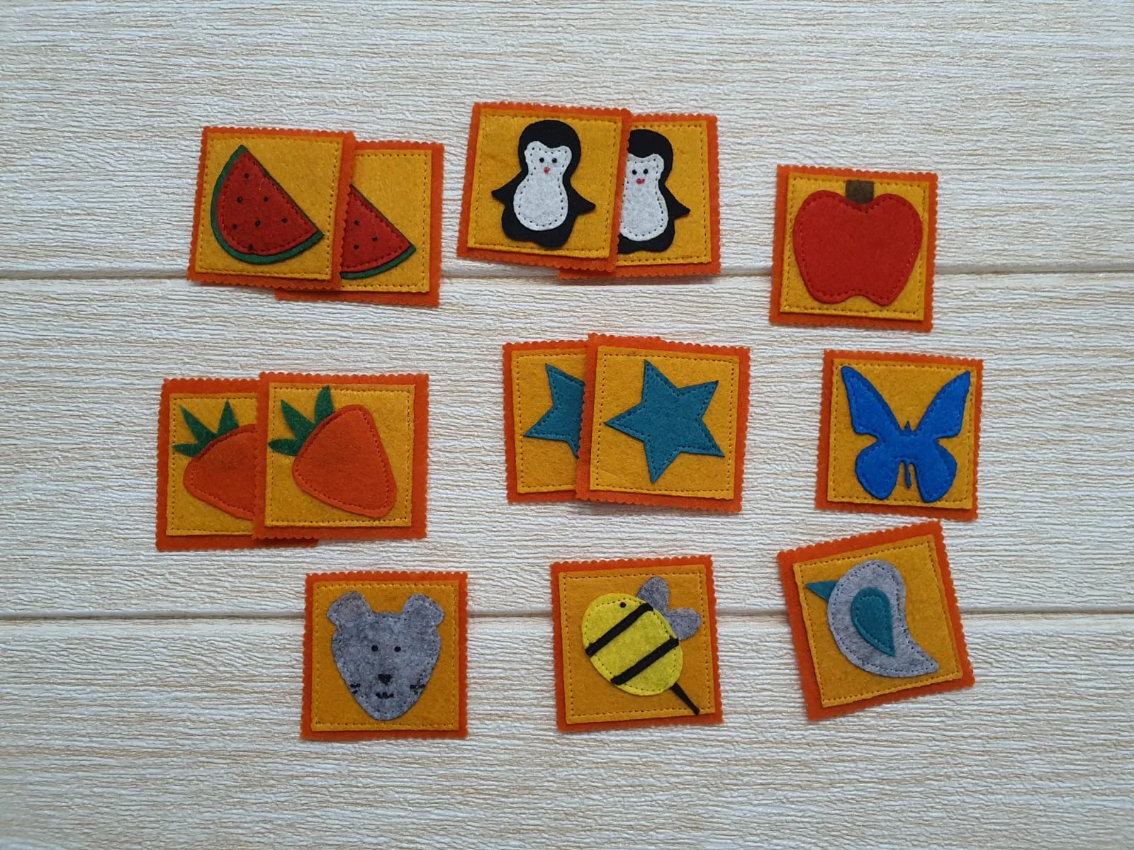 Match Up Memory Game - Felt cards