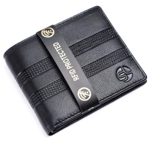 MENS LEATHER WALLET (RFID) 93703 (BLACK)