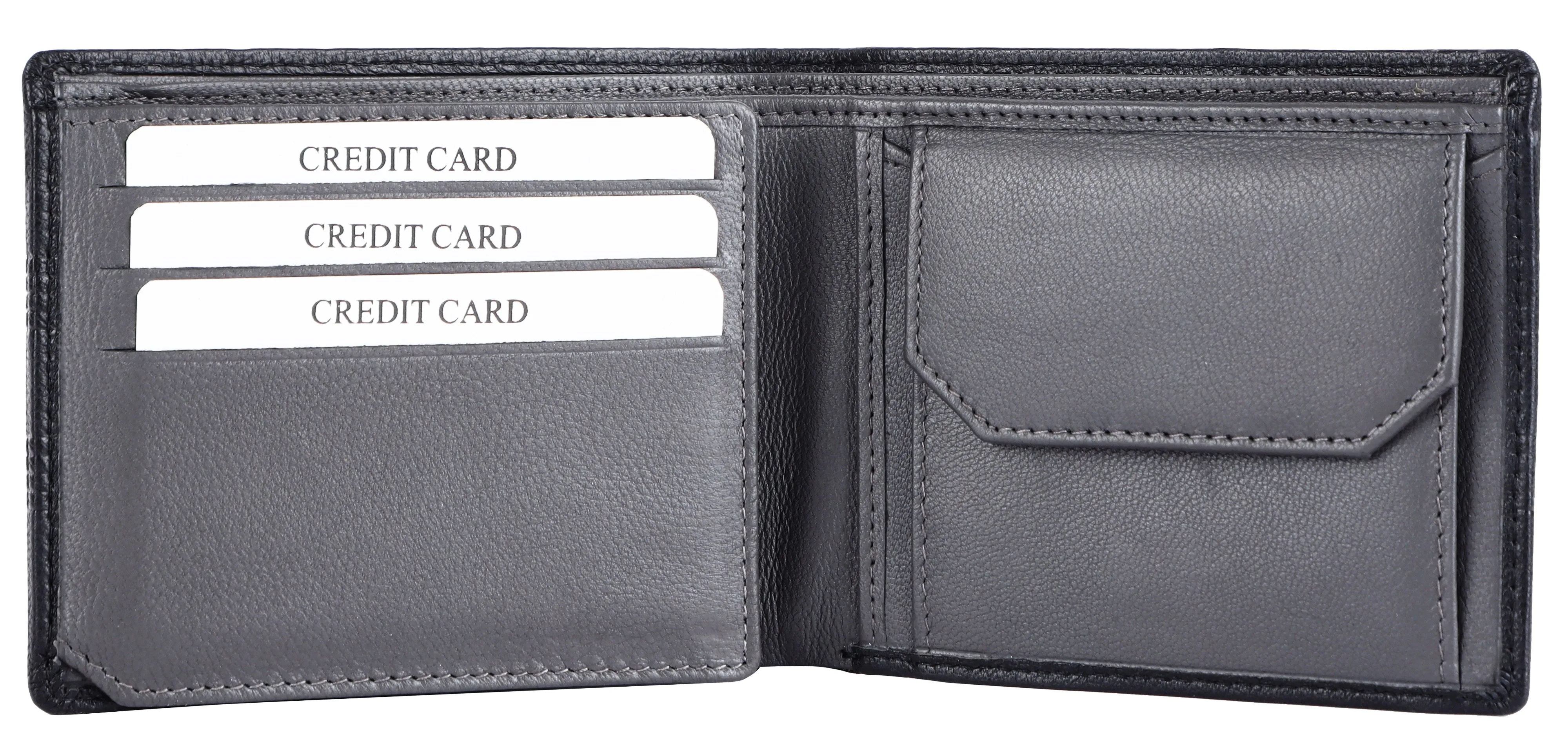 MENS LEATHER WALLET (RFID) 93703 (BLACK)