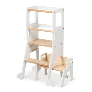 MHH Learning Tower & Step Stool - White Varnish