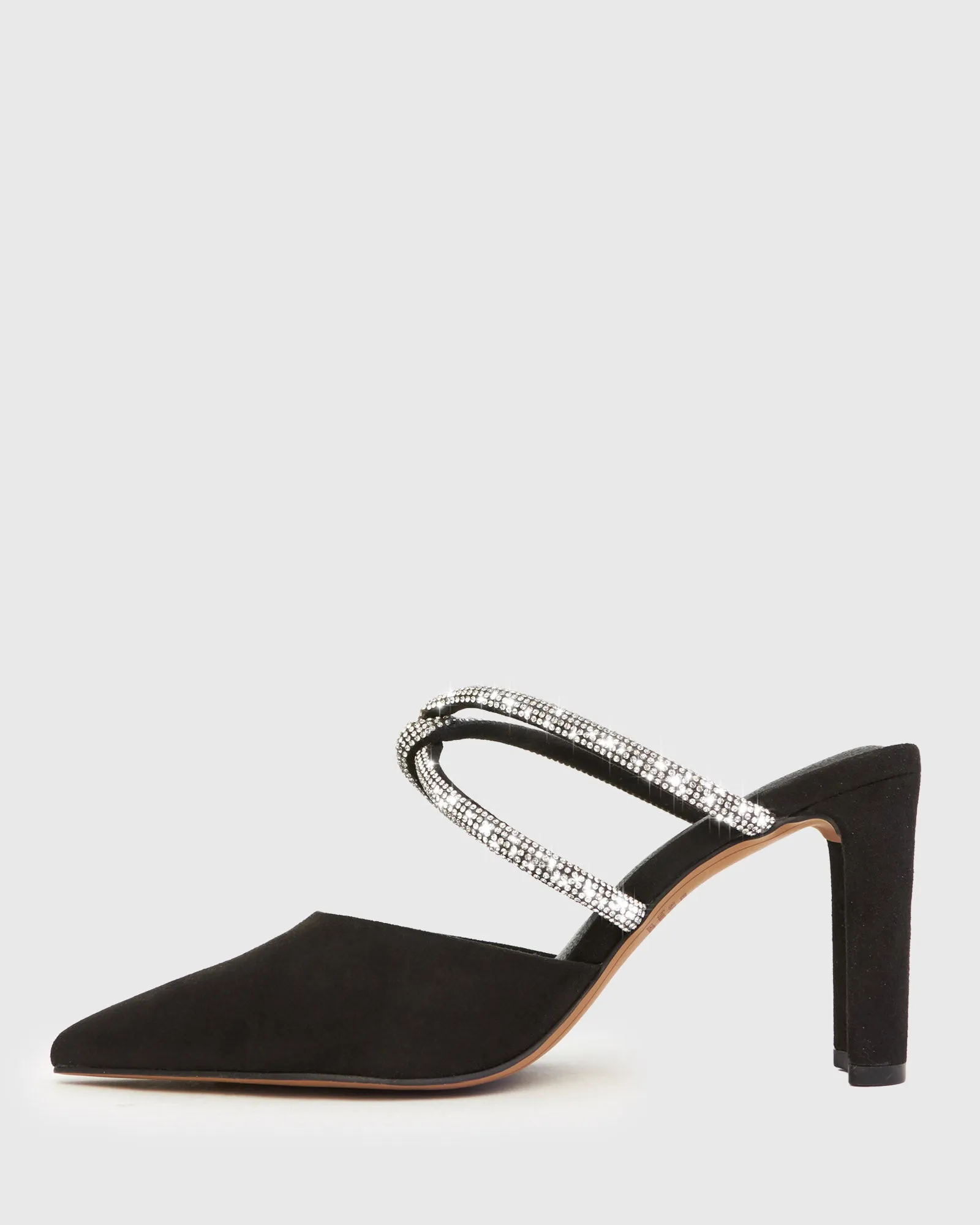 MINDY Diamante Pointed Toe Mules