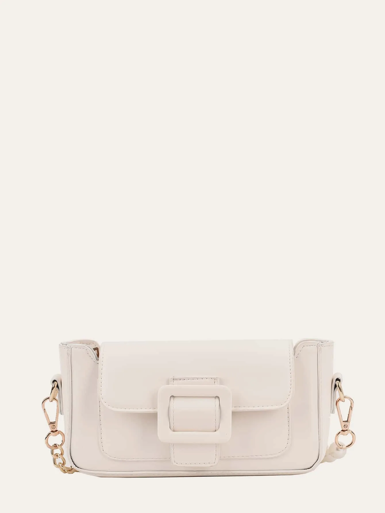 Minimalist Buckle Decor Chain Bag