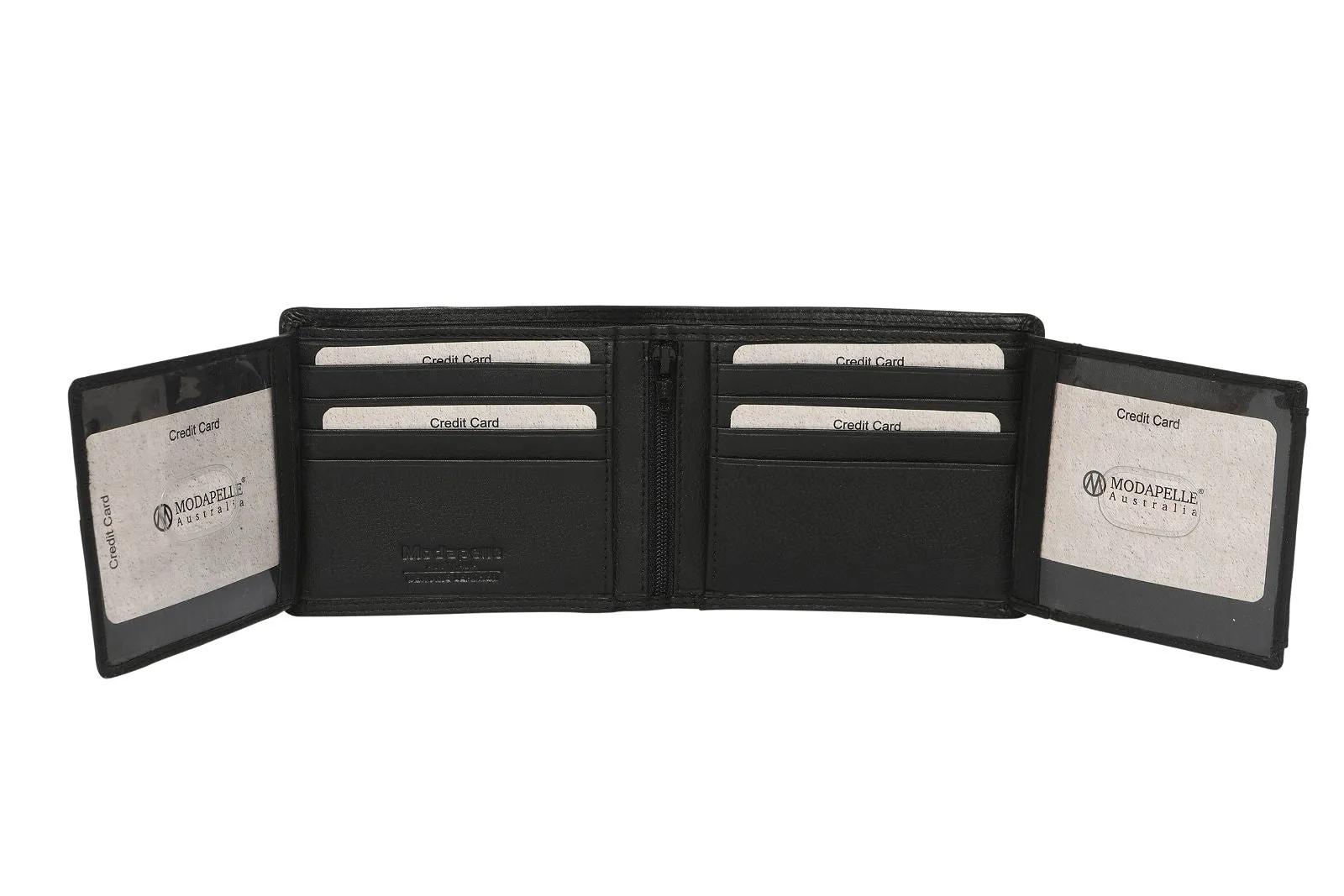 Modapelle - MEN’S RFID LEATHER WALLET BLACK