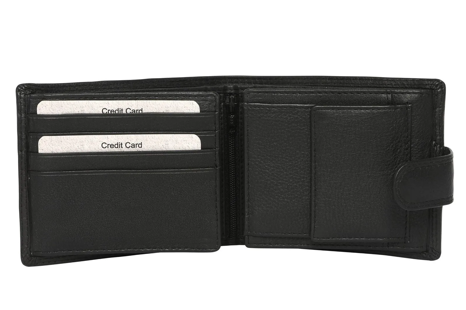 Modapelle - MEN’S RFID LEATHER WALLET BLACK