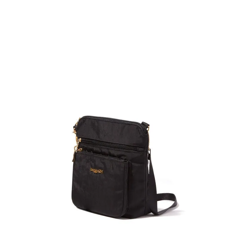 Modern Pocket Crossbody Black w/ Gold Hardware