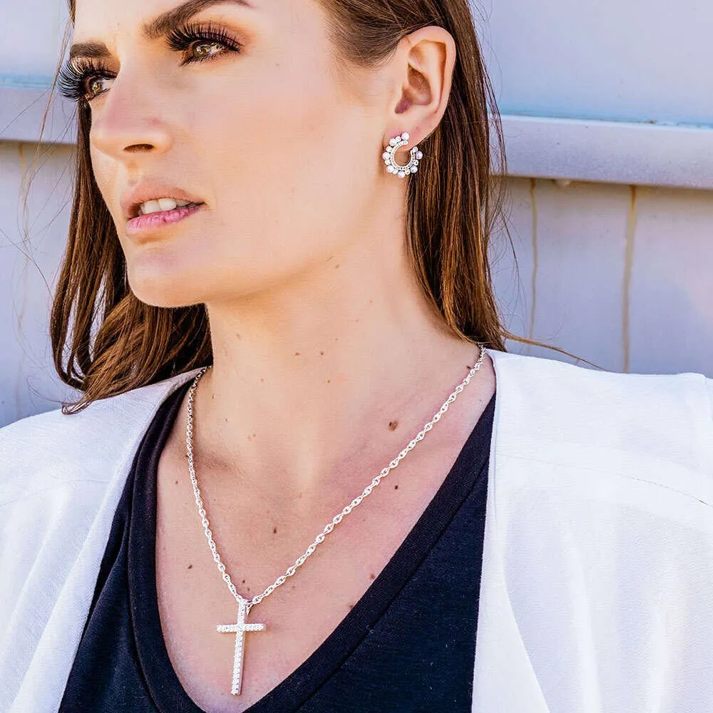 Montana Silversmiths Dazzling in Faith Cross Necklace