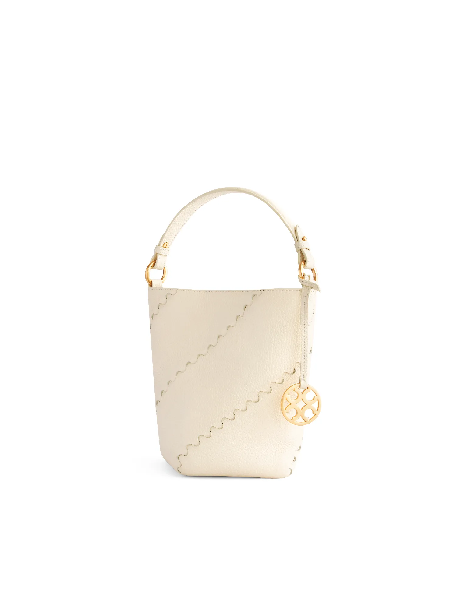 Mosaic Slouch Bucket Bag - White