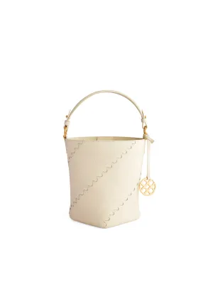 Mosaic Slouch Bucket Bag - White