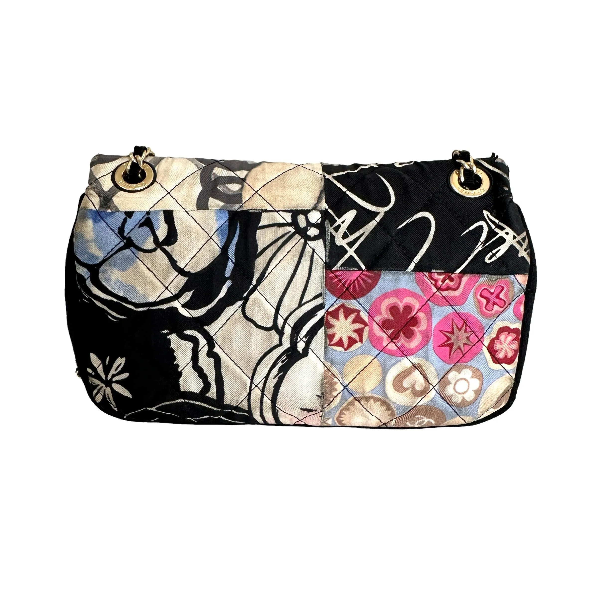 Multicolor Print Mini Flap Bag