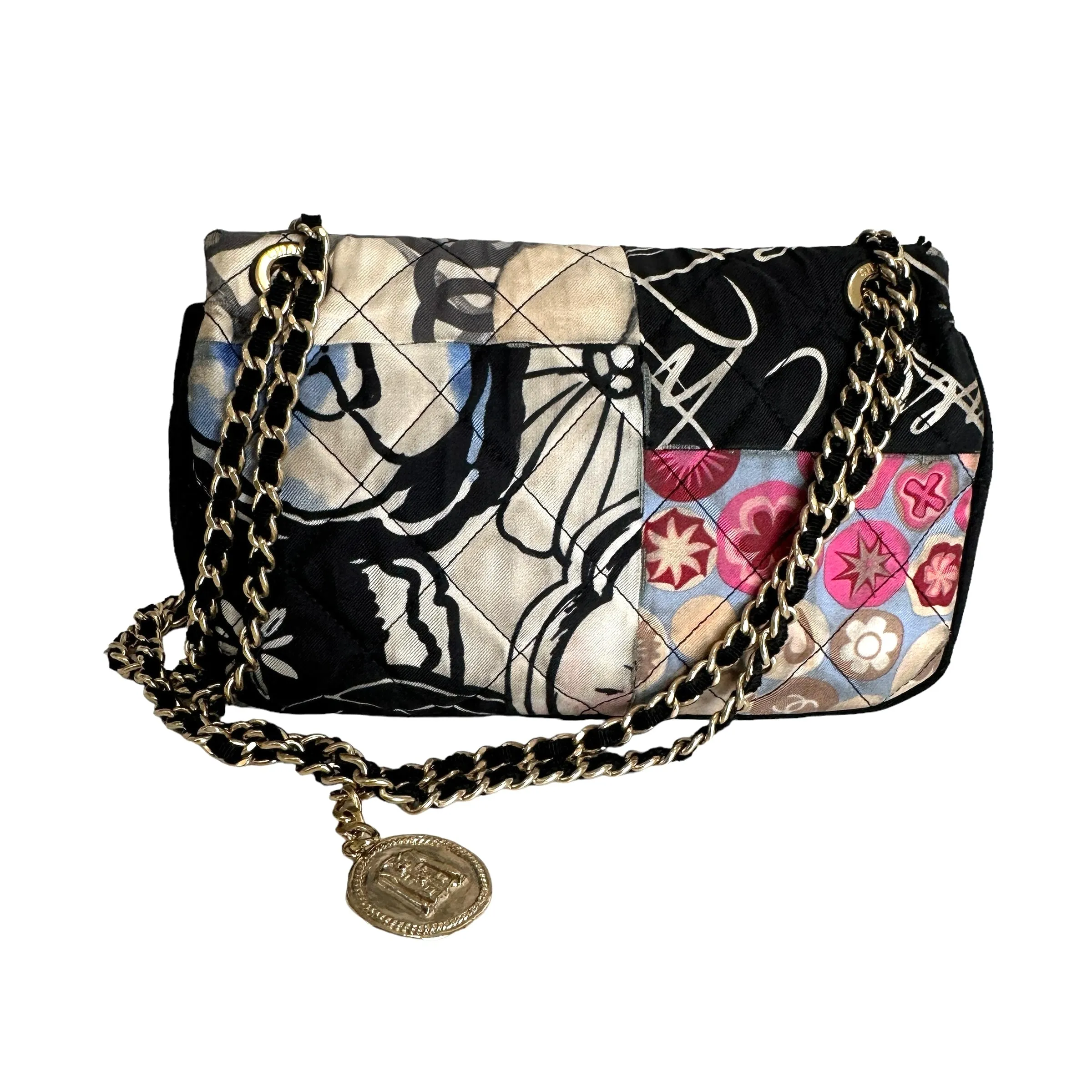 Multicolor Print Mini Flap Bag