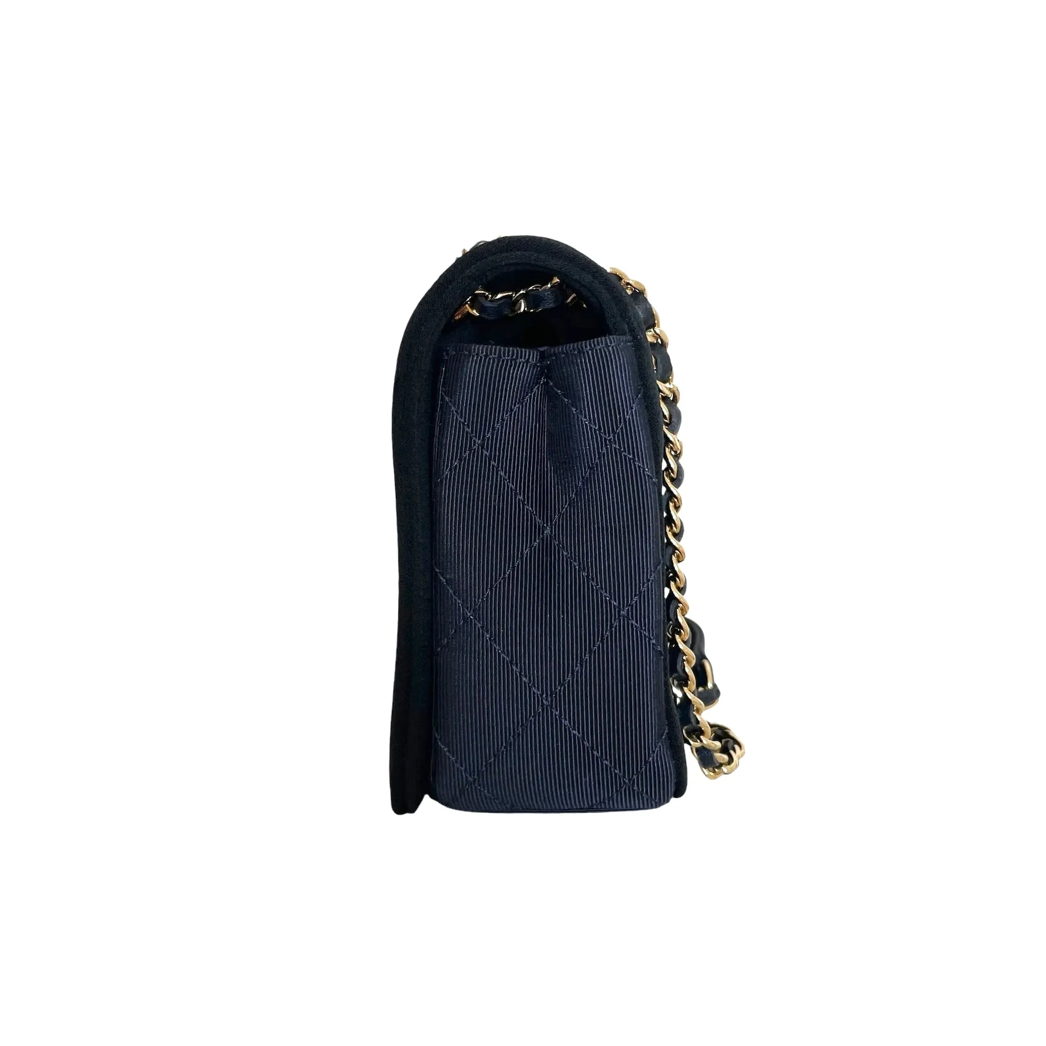 Navy Mademoiselle Flap Bag