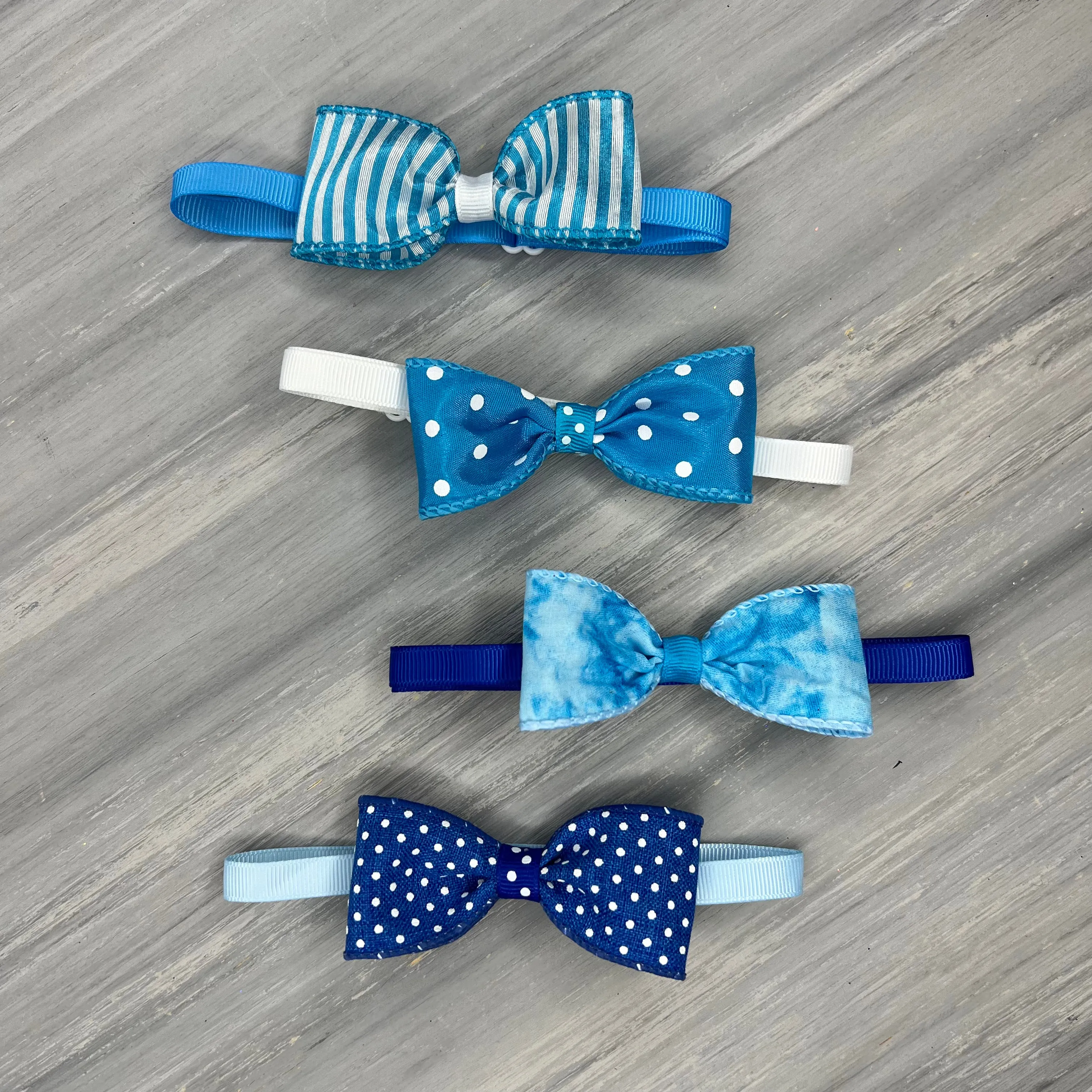 Ocean Blue - 8 Adjustable Bow Tie Neckwear