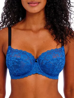 Offbeat Side Support Bra - Dazzling Blue