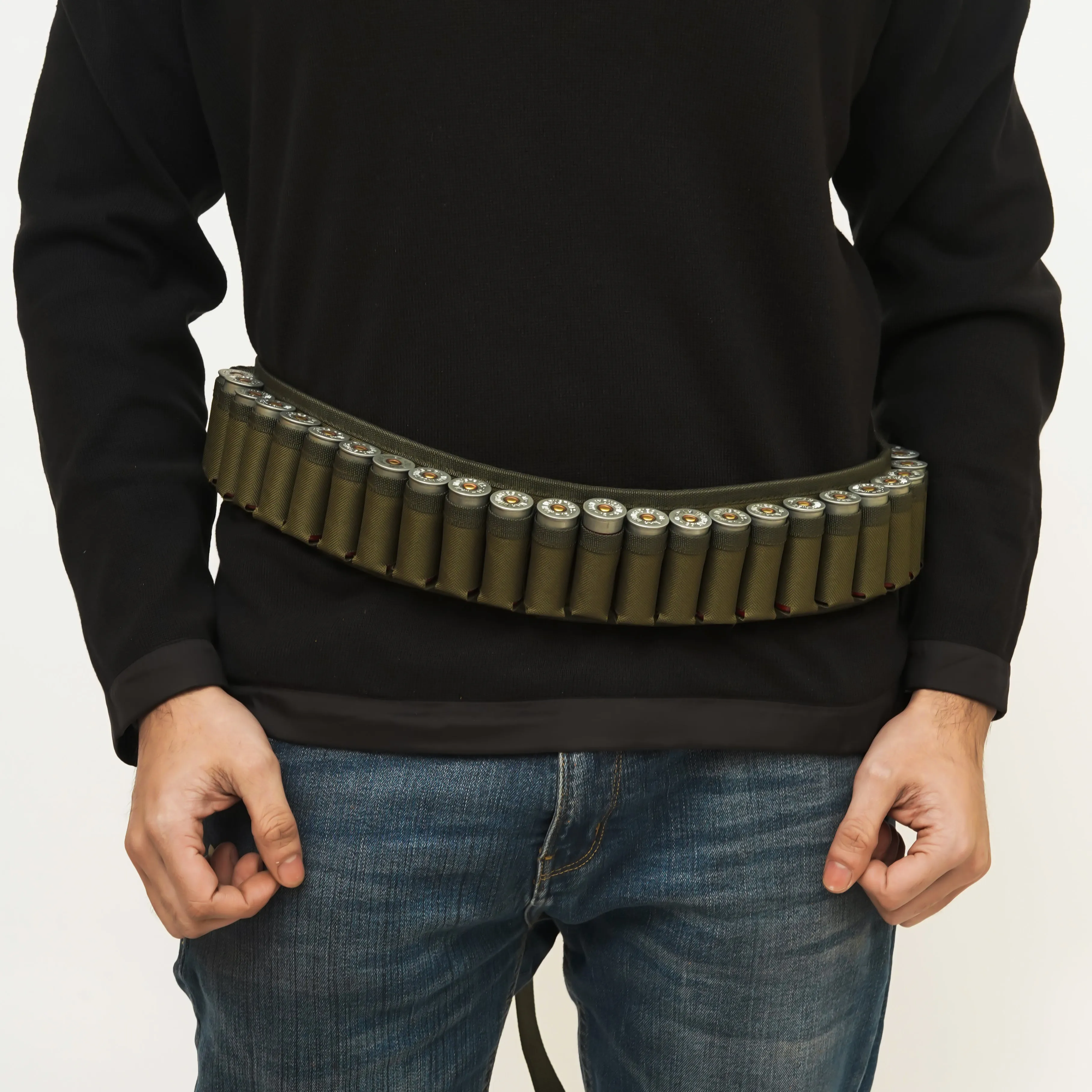 Olive Canvas Cartridge Belt | Simple Shotgun Shell Holder