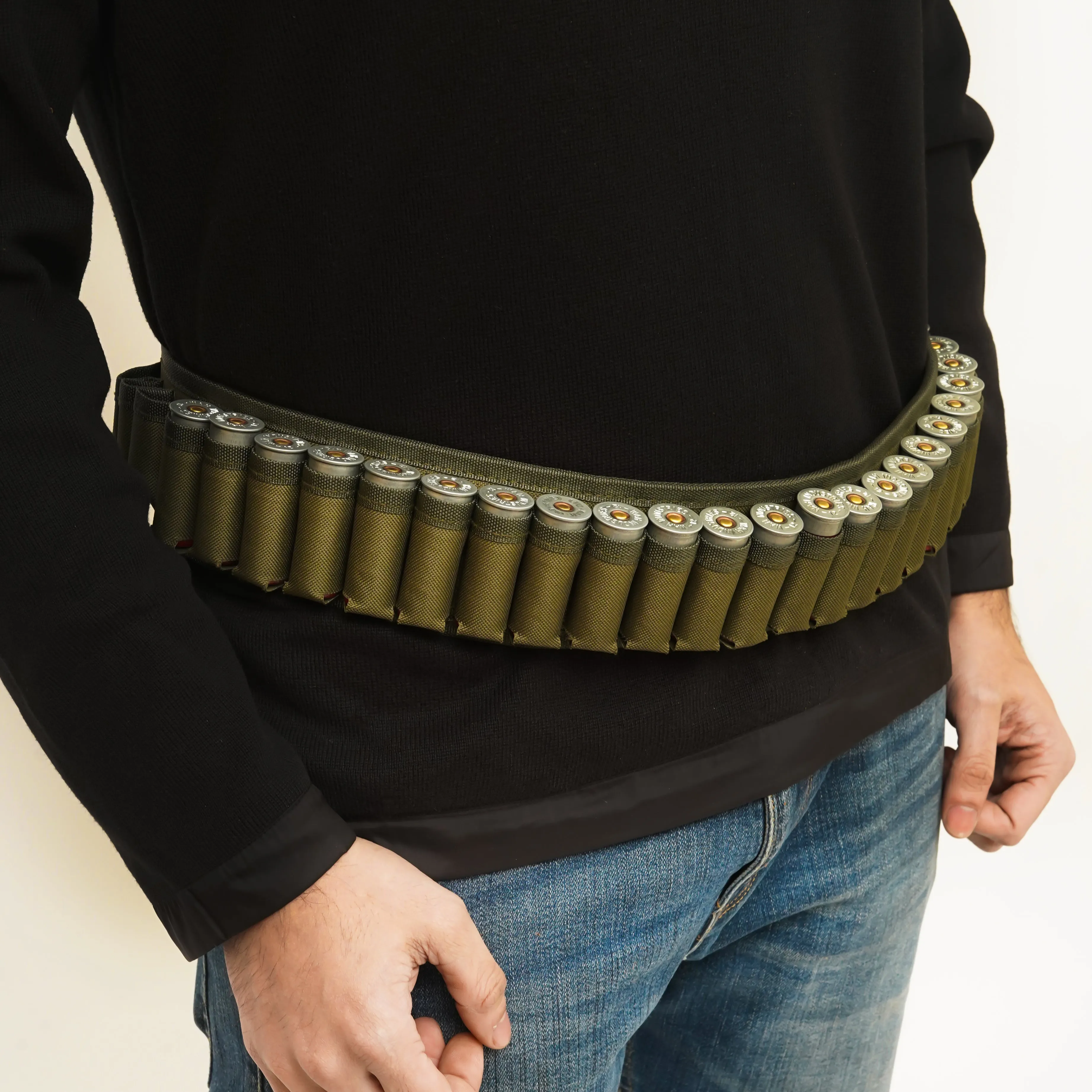 Olive Canvas Cartridge Belt | Simple Shotgun Shell Holder