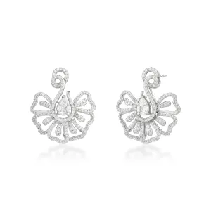 One Floret Diamond Earrings