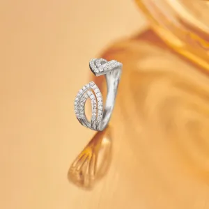 Open Leaf Diamond Ring