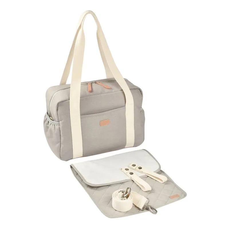 Paris Changing Baby Diaper Bag - Pearl Grey