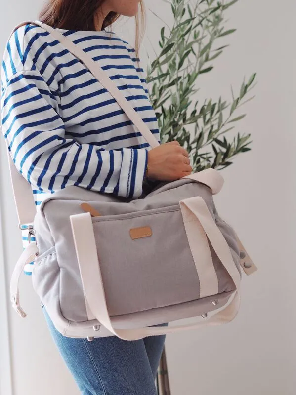 Paris Changing Baby Diaper Bag - Pearl Grey