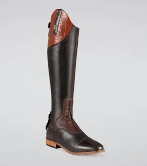 Passaggio Ladies Leather Field Tall Riding Boot Brown (Wide Calf)