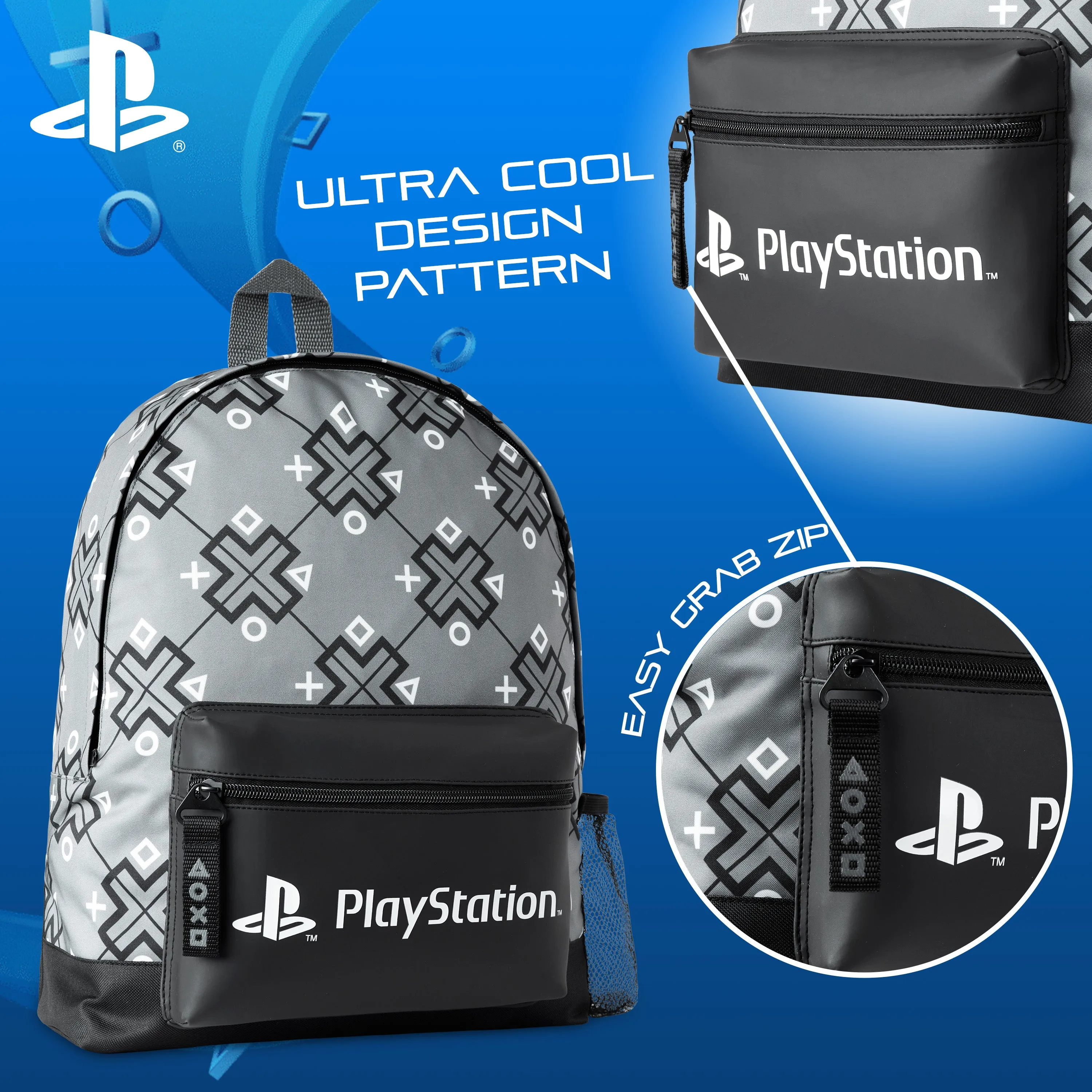 PlayStation Backpack Gaming School Bag for Kids and Teens