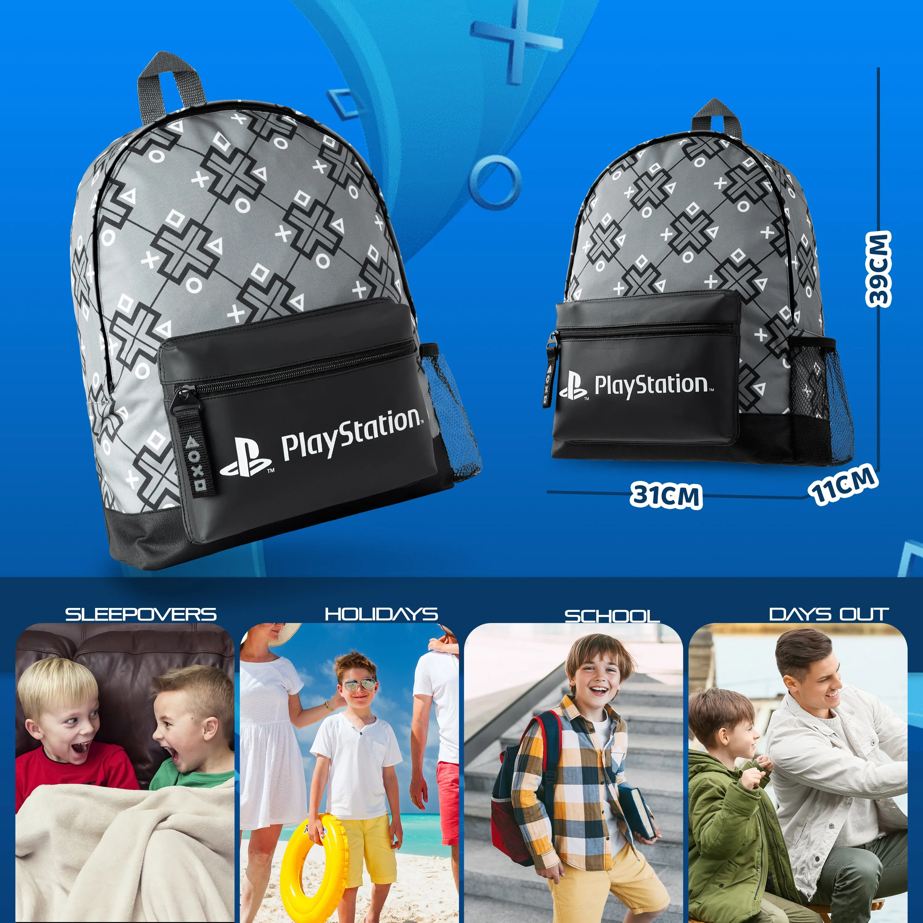 PlayStation Backpack Gaming School Bag for Kids and Teens