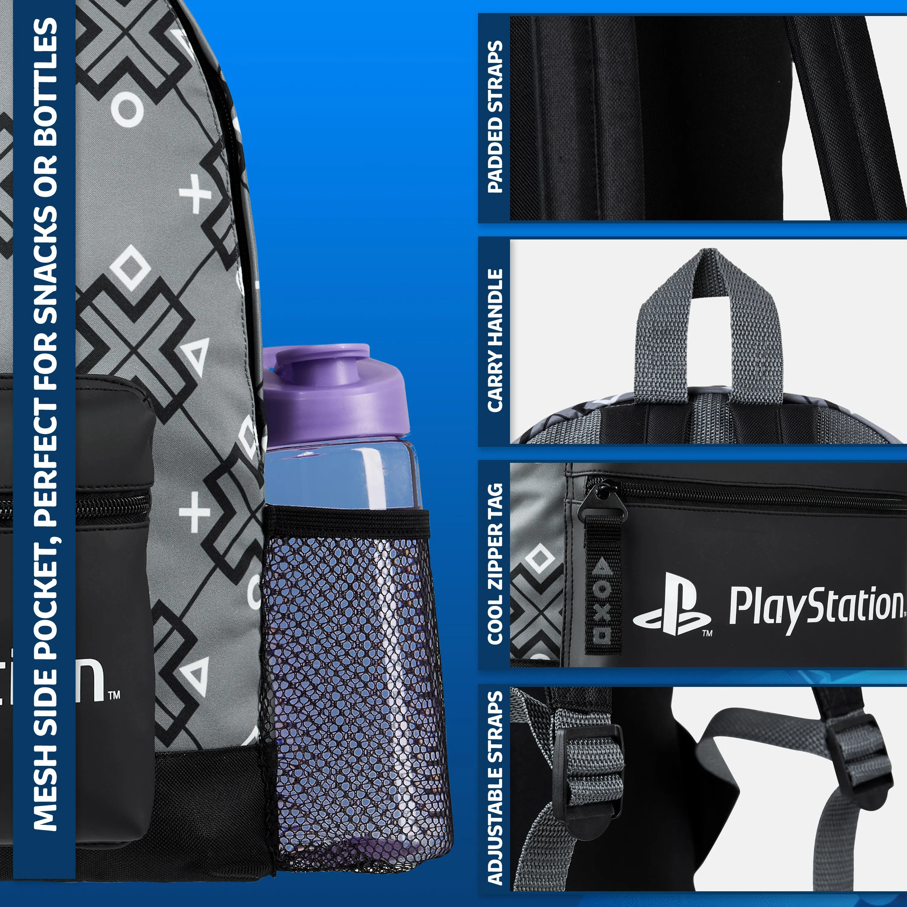 PlayStation Backpack Gaming School Bag for Kids and Teens