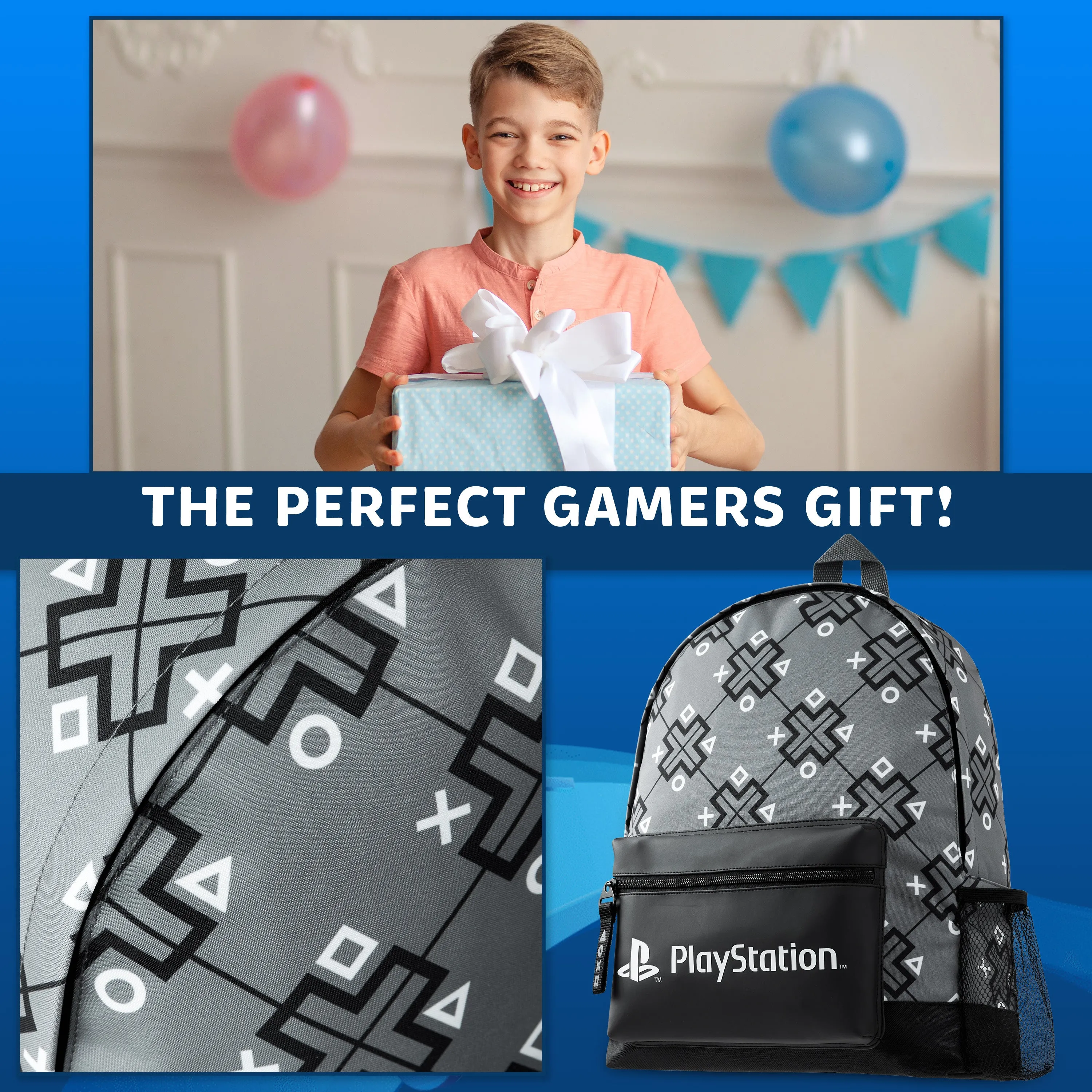 PlayStation Backpack Gaming School Bag for Kids and Teens