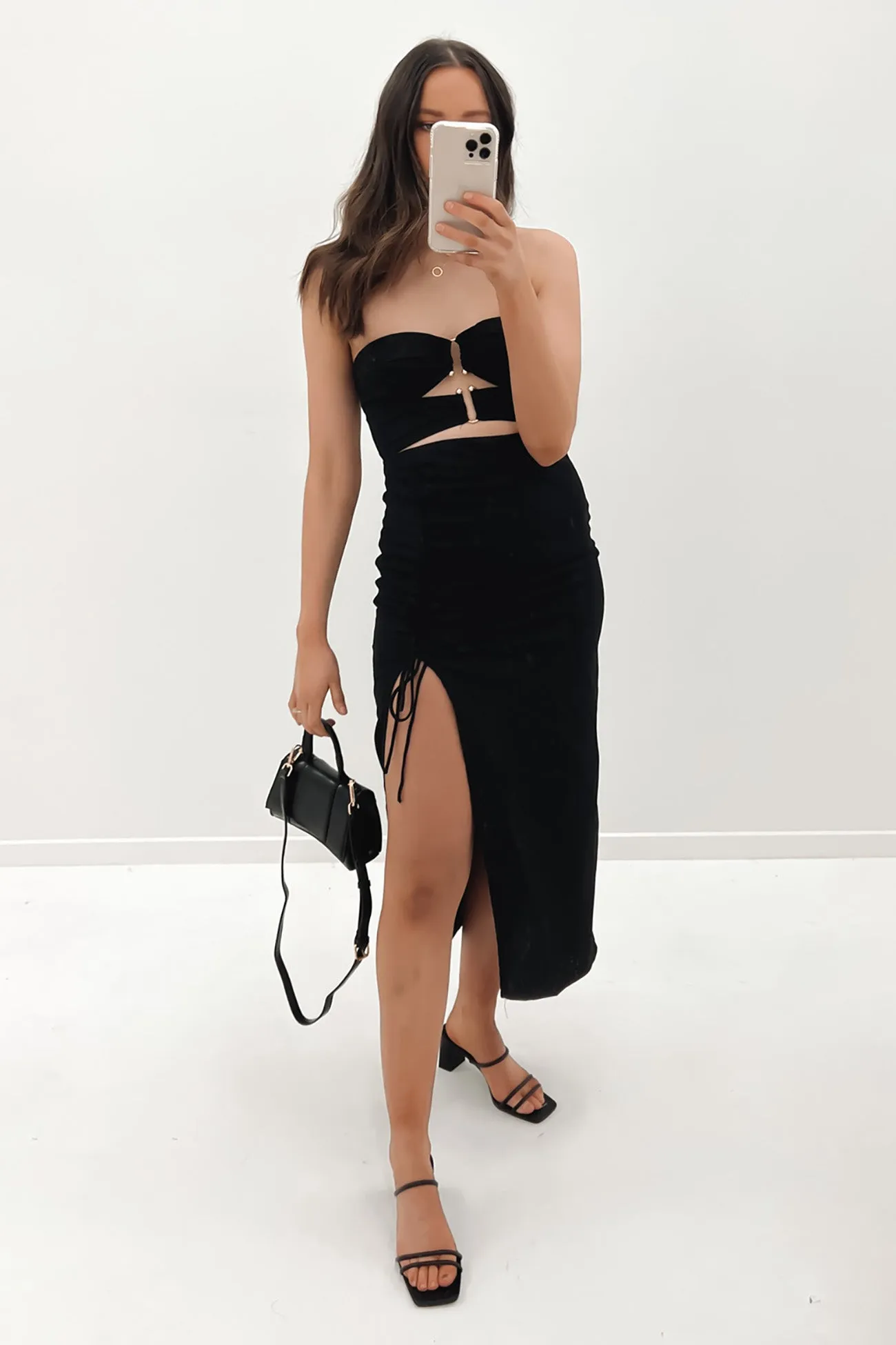 Poppie Midi Dress Black