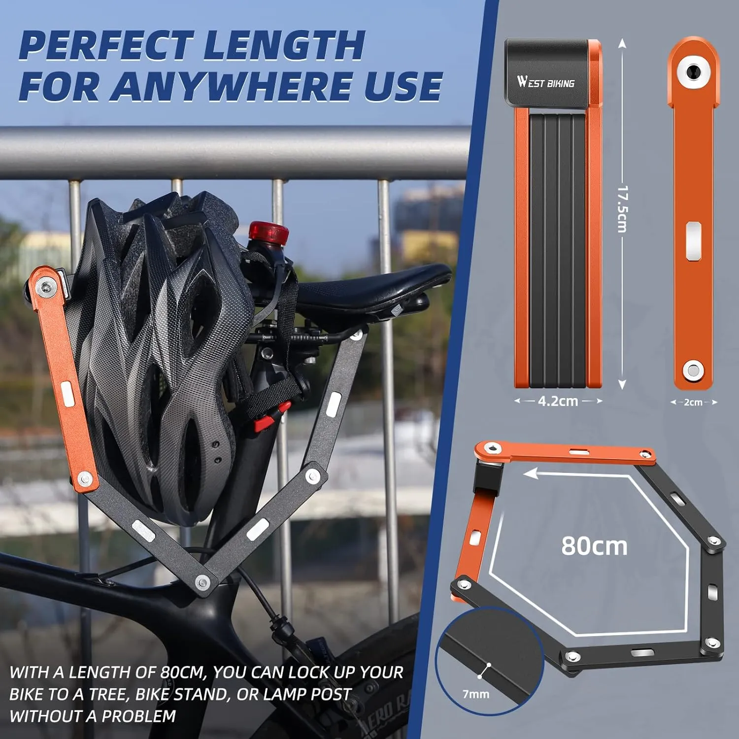 Portable Folding Bike Lock