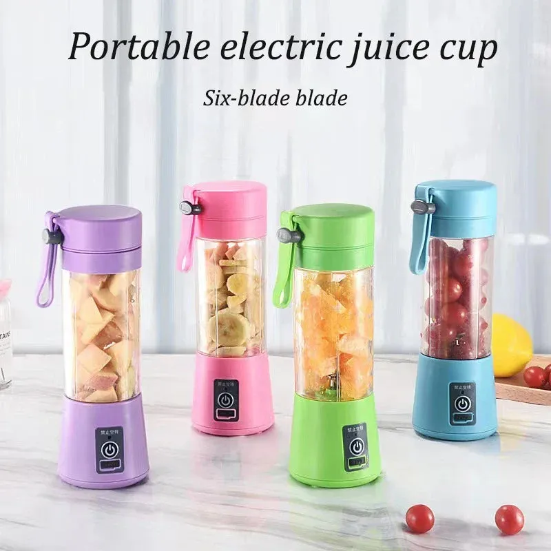 Portable Juicer Blender, USB Travel Juice Cup Baby Food Mixing Machince with Updated 6 Blades with Powerful Motor 4000mAh Rechar