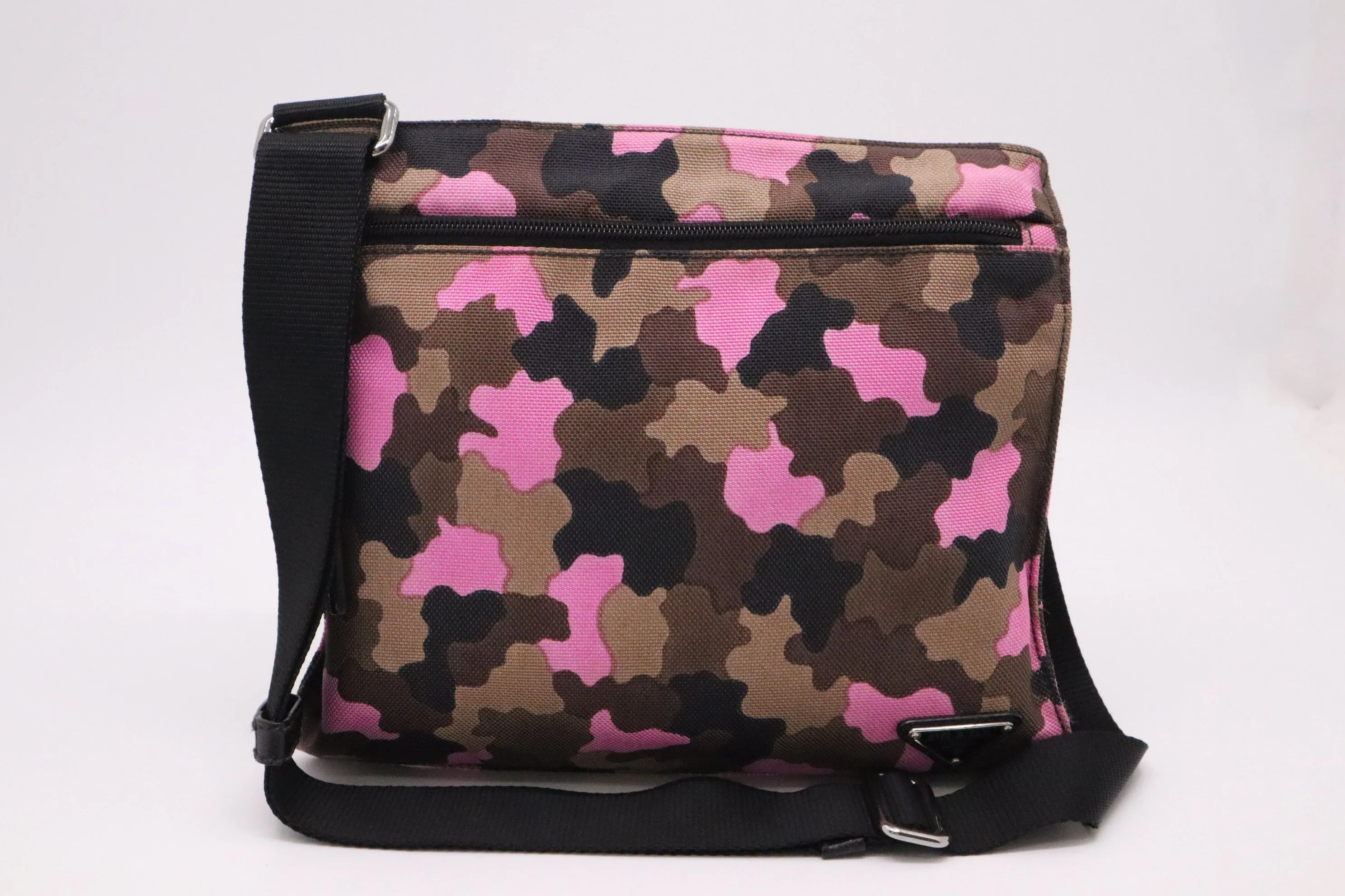 Prada Crossbody in Pink Camouflage Canvas