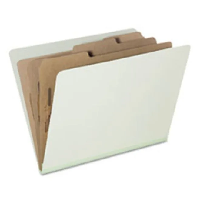 PRESSBOARD CLASSIFICATION FOLDER, LTR, 8 SECTION, GREEN (10 PER PACK)