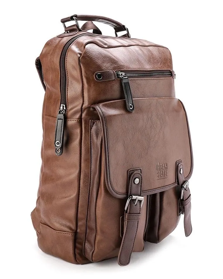 Pu Utility Large Backpack - Camel