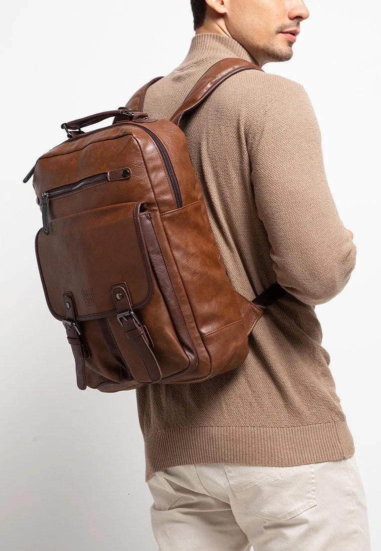 Pu Utility Large Backpack - Camel