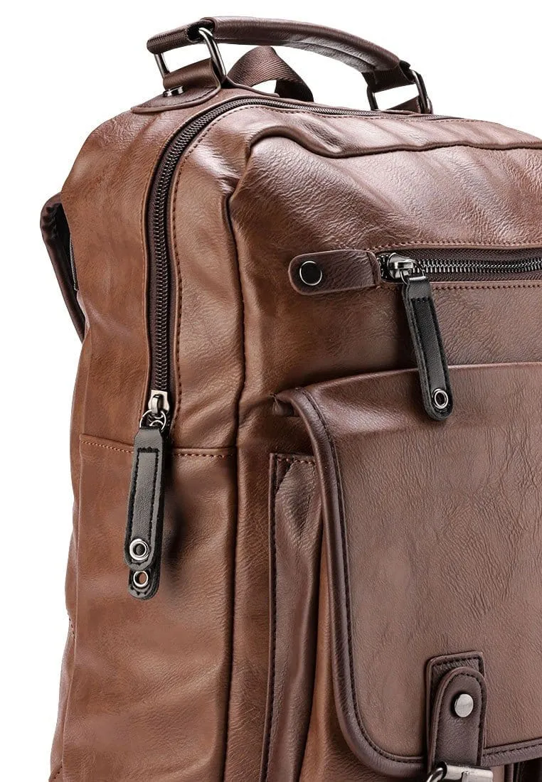 Pu Utility Large Backpack - Camel