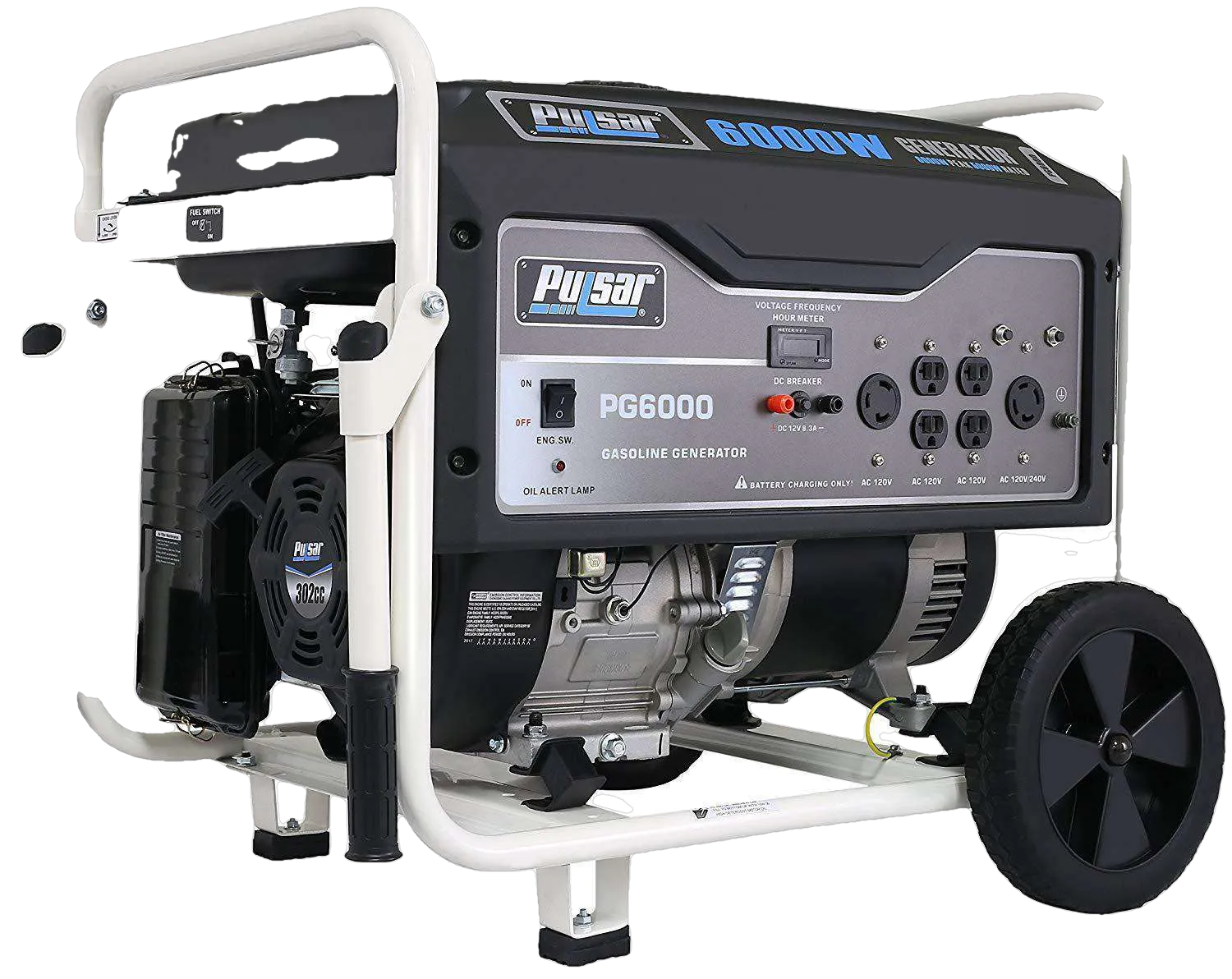 Pulsar PG6000 5000W/6000W Recoil Start Gas Portable Generator New